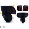 Luggage Replacement Wheels 2Pairs Replacement Luggage Rubber Wheel Trolley Case Accessories Suitcase Silent Spinner Caster for Most of Wheels Rolling Luggages(Black,Large) view 2