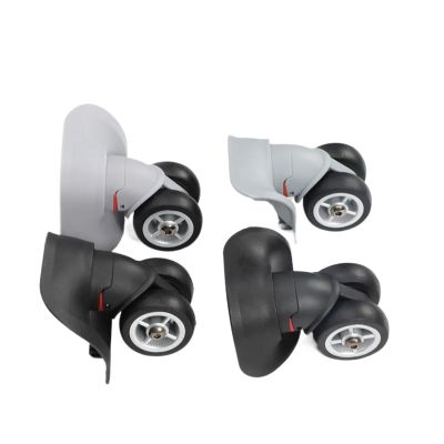 anfohz Luggage Replacement Wheels 4Pair Dual Roller Wheel Suitcase Replacement Caster Swivel Mute For Travelling Case For Most Of Wheels Rolling Luggages(Black,Small)