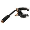 Aluminum Alloy 3 Way Damping Video Tripod Head with Pan Bar Handle for DSLR Camera, Supports 360 Panoramic, Quick Load Plate with Non Slip Rubber, Dual Bubble Level Ind view 1