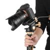 Aluminum Alloy 3 Way Damping Video Tripod Head with Pan Bar Handle for DSLR Camera, Supports 360 Panoramic, Quick Load Plate with Non Slip Rubber, Dual Bubble Level Ind view 4