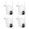 Anlapus 4 x C281 3MP 2K Security WiFi Camera Outdoor, 360 Pan/Tilt Wired Security Camera, AI Detect, Auto Track, Color Night Vision, 2-Way Talk, 2.4/5GHz, Light Siren Alarm, Cloud/Memory Card Storage view 1
