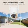 Anlapus 4 x C281 3MP 2K Security WiFi Camera Outdoor, 360 Pan/Tilt Wired Security Camera, AI Detect, Auto Track, Color Night Vision, 2-Way Talk, 2.4/5GHz, Light Siren Alarm, Cloud/Memory Card Storage view 2