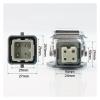 Heavy-duty connector 4(3+1)10A 250V HA-004-3 aviation horizontal hot channel aviation view 2