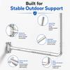 Long Wall Antenna Mount - Lenght Adjustable Long Eave Antenna Mast Pole Mounting Bracket Kits with 90 Elbows, Extend Pipes, Fixing Screws, for Outdoor TV Antennas, Starlink WiFi Extender (Silver) view 3