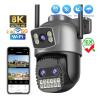 LNBBEQ 15MP 8K 10X Zoom IP Camera Dual Lens Dual Screens 5G WiFi Surveillance Camera Outdoor Street Security(AU Plug,10MP Add 128G Card) view 3
