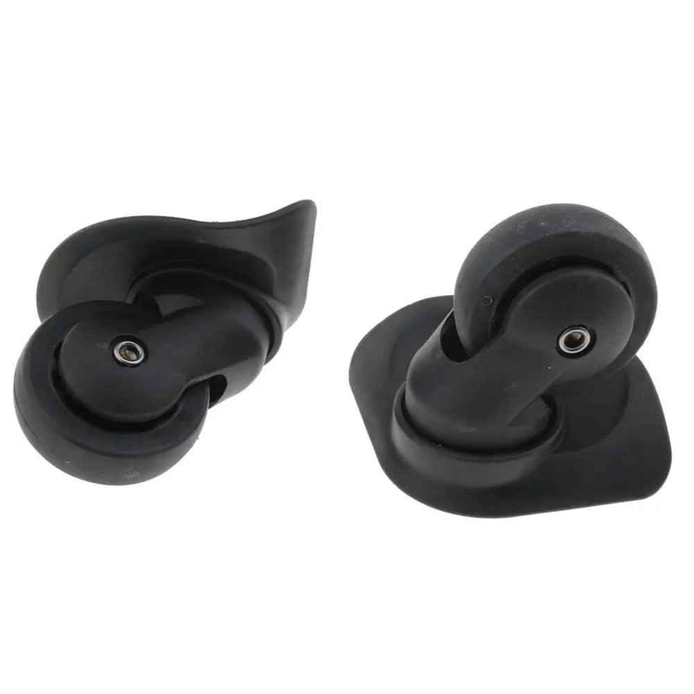 anfohz Luggage Replacement Wheels 1 Pair Universal Silent Wheel Repair Accessories Suitcase Replacement Caster For Most Of Wheels Rolling Luggages(Black,Small)