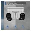 LNBBEQ 8MP HD Dual Camera WiFi 10X Digital Zoom AI Human Detection Audio PTZ IP Camera Color Night Vision CCTV Surveillance Outdoor(US Plug,8MP Add 128G Card) view 3