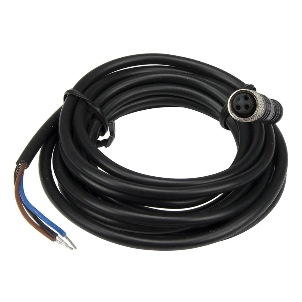 RZOMXWBX 1pc FSC8-FS-3 M8 2m PVC Cable Sensor Connector 3pins Straight Female Head for M8 NPN PNP Proximity Sensor Switch(Black)