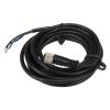 RZOMXWBX 1pc FSC8-FS-3 M8 2m PVC Cable Sensor Connector 3pins Straight Female Head for M8 NPN PNP Proximity Sensor Switch(Black) view 2