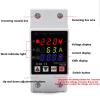 1pc Rail overvoltage and undervoltage Protector 220VAC Digital Display Voltage and Current kWh view 2