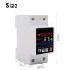 1pc Rail overvoltage and undervoltage Protector 220VAC Digital Display Voltage and Current kWh view 4