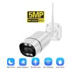 LNBBEQ 5MP WiFi IP Camera Outdoor CCTV Bullet Security Camera Ai Human Detect HD Color IR Night Vision Audio Surveillance(US Plug,5MP NO Card) view 2