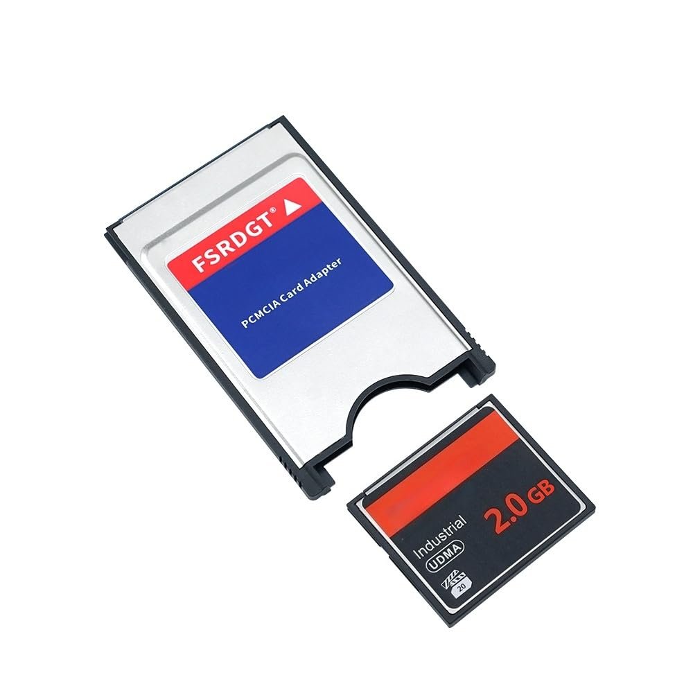 ANXILE 1 PCS 2GB CF Memory Card and 1 PCS PC Card Adapter Camera CF Card UDMA HighSpeed Atable Flash Memory