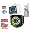 LNBBEQ 4K 8MP WiFi Camera Dual Lens Security Camera CCTV Dual Screen PTZ Ai Tracking 360 View Video Surveillance(EU Plug,8MP Camera and 64G) view 3
