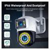 LNBBEQ 4K 8MP WiFi Camera Dual Lens Security Camera CCTV Dual Screen PTZ Ai Tracking 360 View Video Surveillance(EU Plug,8MP Camera and 64G) view 4