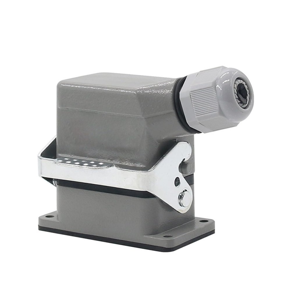 HDC-H6B-HE Rectangular heavy-duty connector 6-006-1-pin aviation socket top line side line single buckle 16A(Lateral line)