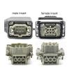 HDC-H6B-HE Rectangular heavy-duty connector 6-006-1-pin aviation socket top line side line single buckle 16A(Lateral line) view 4