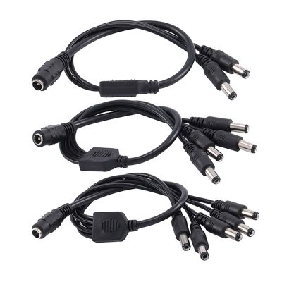 DURYPOBG 5.5x2.1mm DC Power Female to 2 3 4 5 8 Male pl;/UG Power Cord Adapter Extension Cable Splitter Connector Fit Compatible CC/TV .L-ED Strip Light(1 Female to 8 Male)