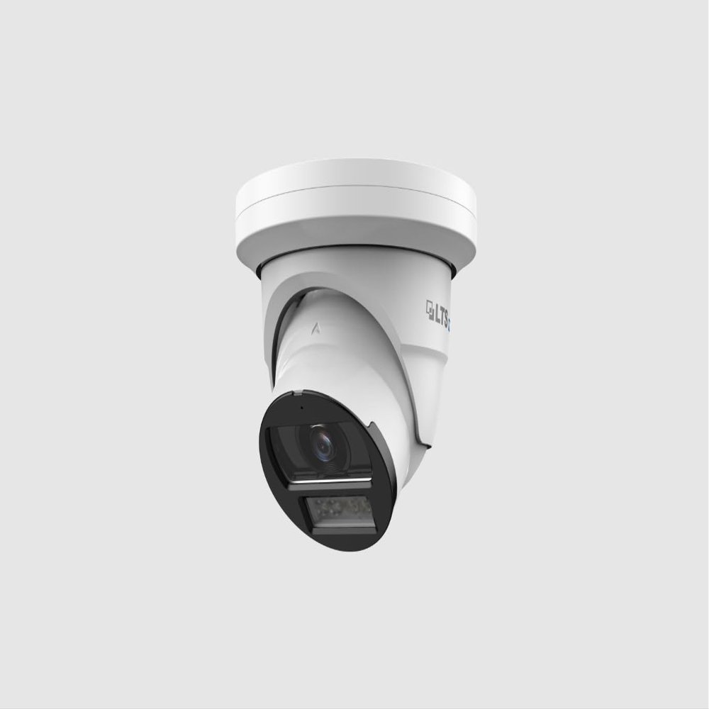 LXIP3C82WI-28MDA 8MP Smart Dual Light Turret Network Camera with 98ft IR/Warm LED, 1/1.8" CMOS, Face Detection, Human/Vehicle Detection, VCA, Built-in Mic, SD Slot (512GB), IP67, PoE/X-POE