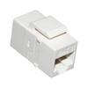 Network Inline Coupler Cat 3/Cat 5e/Cat 6 UTP Unshielded White/Black RJ11/RJ45 Port Adapter Ethernet Compatible for Patch Panel (5 Pieces, White, Cat 3) view 1