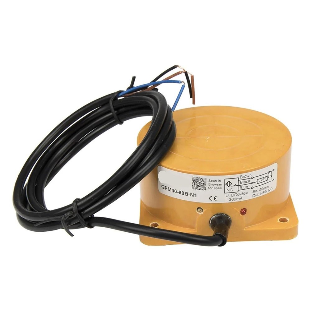 1pc Dia.80 40mm Sensing Three Wires NPN NO NC GPM40-80B N1 N2 P1 P2 TCO-3040 Panel mounting inductive Proximity Sensor Switch(N1 NPN NO)