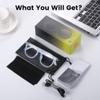 Yeabomy Smart Glasses for Women Men, Bluetooth Glasses with Photochromic Lenses Touch Control Voice Assistant for Clear Audio Remote Photography, Perfect for Indoor Outdoor (Blue Frame) view 3