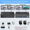 8K KVM Switch 2 Monitors 2 Computers HDMI, KCEVE Dual Monitor KVM Switches, Support 7680x4320@60Hz, 3840x2160@120Hz Resolution for 2 Computers Share Mouse Keyboard and Monitor view 2