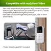 10ft/3m Power Cable and Adapter for myQ Smart Garage Door Video Keypad, Weatherproof Outdoor Flat Charging Cable Continuously Charging Your Video Keypad, Includes White Mounting Nails view 3