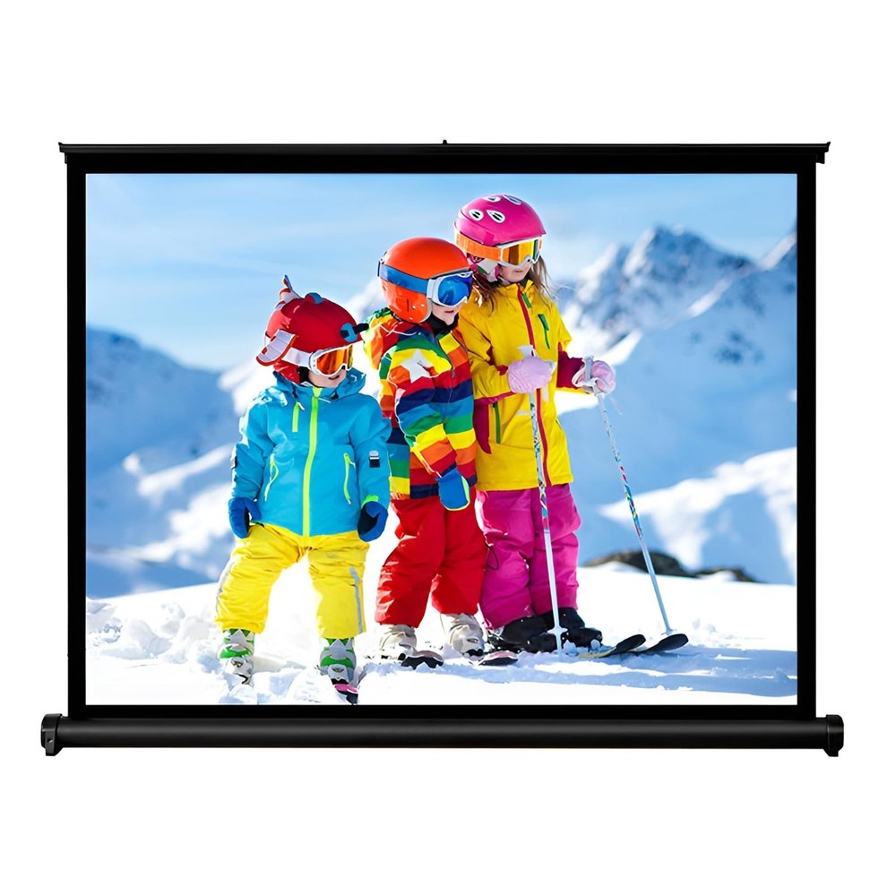 GXYNMC Portable Projector Movies Screens, Small Desktop Manual Retractable 4K HD Projector Screen, for Indoor or Outdoor, School, Home, Office(30in/4:3)