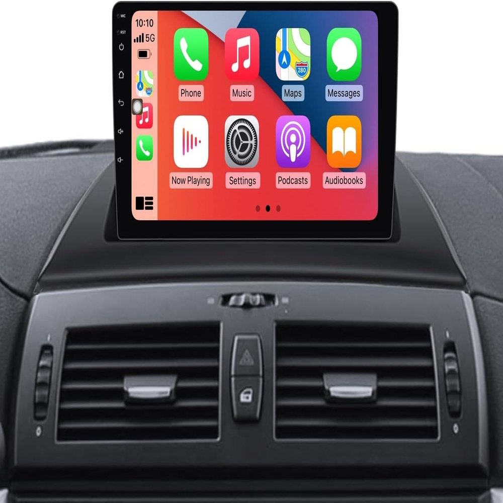 Double Din Car Stereo Radio Compatible for X3 E83 2004-12 with CarPlay Android Auto, 9" Touch Screen Car Radio Audio Receiver with Bluetooth,Back-up Camera& Steering Wheel Control,GPS,WiFi