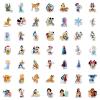 100pcs Cartoon Disney Stickers for Kids,Vinyl Waterproof Princess Decal for Water Bottle Laptop Toy Sticker for DIY Decorate Bumper Phone Hard Hat Kids Teens Gifts view 3