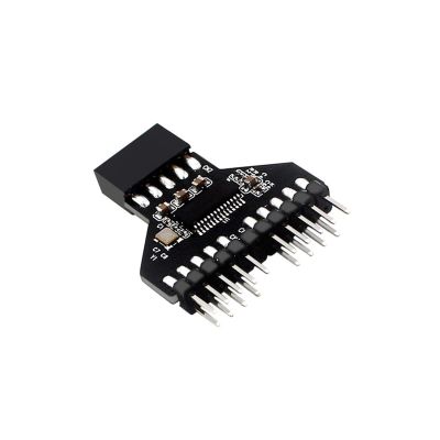 10pcs/lot Motherboard 9 Pin USB 2.0 Female Header to Dual 9-Pin Male Motherboard Extension HUB Connector Card