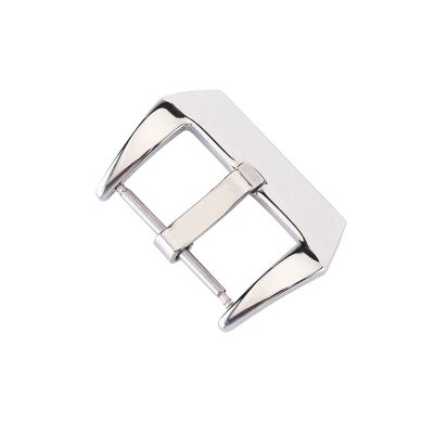 18 20 22 24 26mm Watch Band Buckle 4 Colors Fashion Brushed Metal Watchbands Stainless Steel Strap Clasp Accessories Compatible with Samsung Watch Buckle (22mm Polished Silver)
