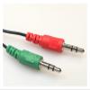 20pcs/lot 3.5mm Extension Earphone Headphone Audio Splitter Cable Adapter 2 Male to 1 Female view 2