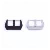 18 20 22 24 26mm Watch Band Buckle 4 Colors Fashion Brushed Metal Watchbands Stainless Steel Strap Clasp Accessories Compatible with Samsung Watch Buckle (20mm Matte Black) view 2