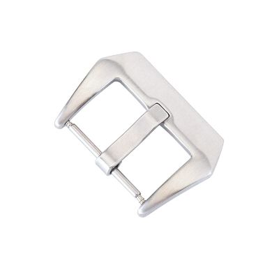 18 20 22 24 26mm Watch Band Buckle 4 Colors Fashion Brushed Metal Watchbands Stainless Steel Strap Clasp Accessories Compatible with Samsung Watch Buckle (26mm Matte Silver)