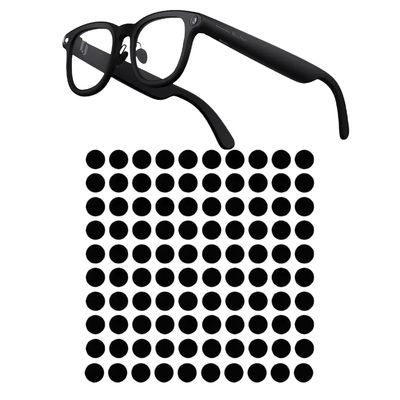 Harlafou 100pcs LED Light Blocking Stickers for Ray-Ban Meta Wayfarer/Skyler/Headliner Accessories and RayNeo V3, Blackout Stickers Light Dimming Sticker for Smart Glasses (for RayNeo V3)