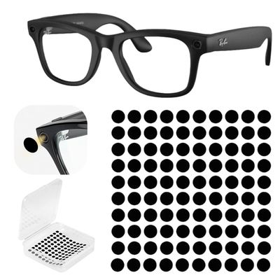 100pcs LED Light Blocking Stickers for Ray-Ban Meta Wayfarer/Skyler/Headliner Accessories and RayNeo V3, Blackout Stickers Light Dimming Sticker for Smart Glasses (for Ray-Ban Meta)