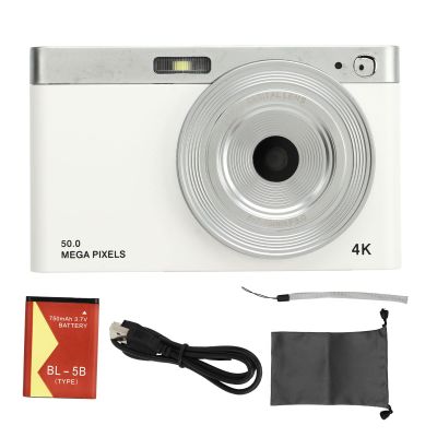 2.88in 50MP IPS HD 4K Digital Camera with 16X Zoom Anti Shaking, Small Portable Video Camera for Travel and Parties