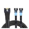 0.8M-PCI-E Ultraport Slimline S*A*S 4.0 SFF-8654 8i 74pin to 2X MCIO 4X 4i 8654 38Pin Server Internal Connection Cable view 2