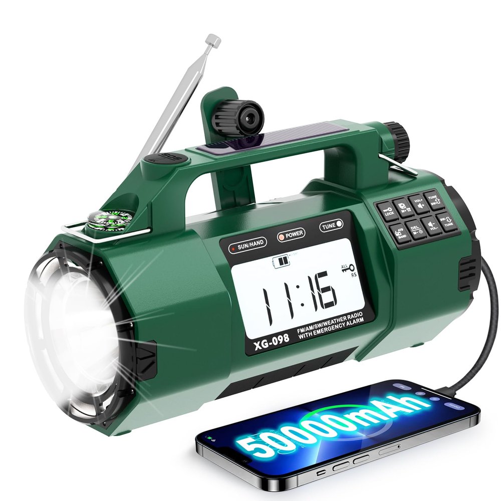 Emergency NOAA Weather Alert Radio, 5000mAh AM/FM Portable Radio