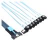 0.5M MCIO 74P 8X 8I S*A*S SFF-8654 8i PCI-E Ultraport Slimline 5.0 to 8X SATA 7P Right Angle Female Cable view 4