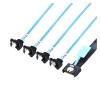 0.5M Internal PCIE Slimline MI NI S*A*S MCIO SFF-8654 4I 38P to 4X SATA 90 Degree Hard Drive Cable view 4