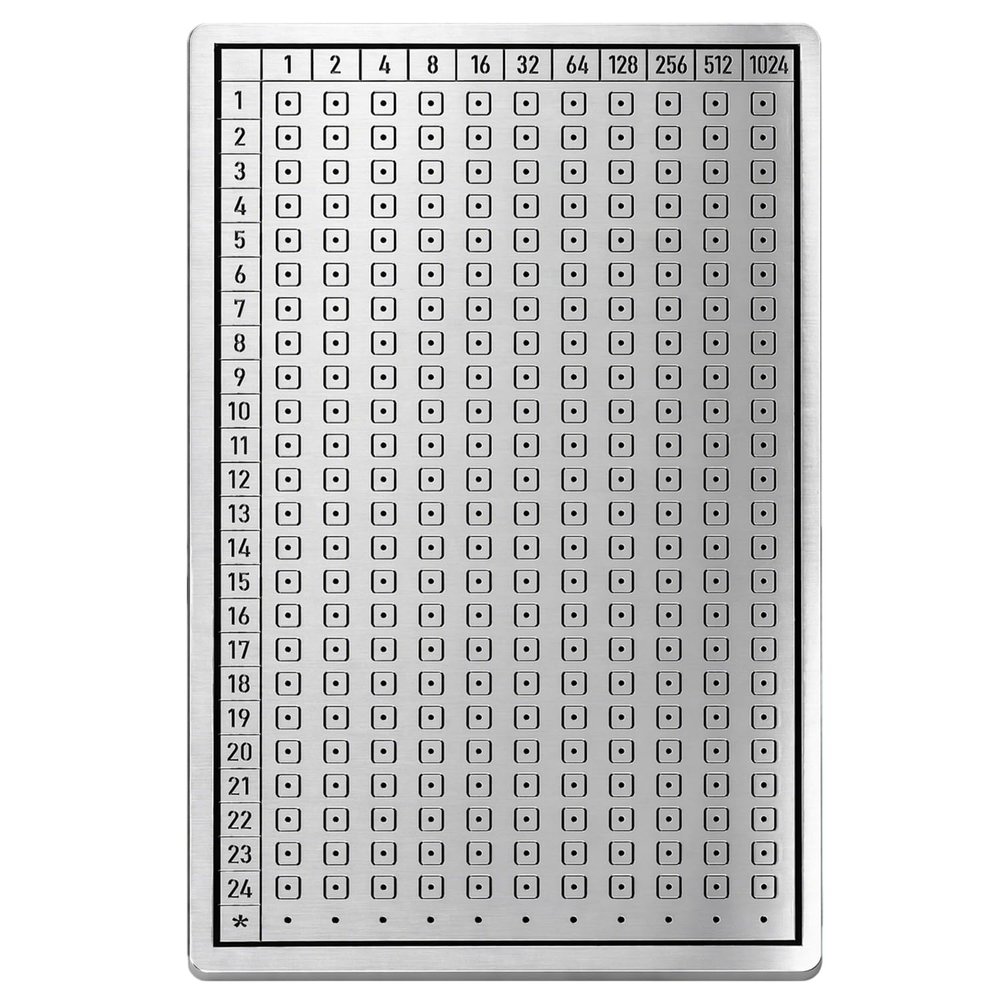 SATORILOCK MEGA TABLET Crypto Seed Storage Large Double-Sided Stainless Steel Seed Phrase Backup Plate, 48 Word Capacity (242), Mirror Finish Metal Wallet, BIP39 Compatible