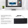 104 Key Quiet USB Keyboard with IC Card Slot, ABS Material, PLL Technology for Stable Data Transmission, Adjustable Non Slip Feet, Ergonomic Design view 4