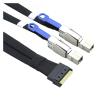 0.5M All Inclusive an ti Oblique Insertion SFF-8654 8i 74Pin PCI-E Slimline 4.0 to 2X HD SFF-8644 4i Server Switch Cable view 4
