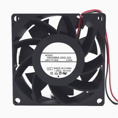 08038RA-24Q-GA DC 24V 0.80A 80x80x38mm 2-Wire Cooling Fan