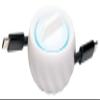 Relio Cable Organizer, Cord Winding System, White with Turquoise Accent, Compact Travel Size (Up to 4 Ft Cable) view 1