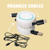 Relio Cable Organizer, Cord Winding System, White with Turquoise Accent, Compact Travel Size (Up to 4 Ft Cable) view 2