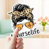 (4 Pcs) Nurse Stickers Pack Medical Assistant, CNA, RN Stickers for Laptop, Water Bottle, Graduation Cap, Car, Bumper Healthcare, Nursing & Stethoscope Sticker for Nurses, Students, Size 3 Inch view 2